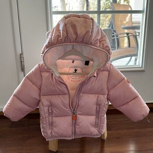 Save the Duck pink girls puffer jacket